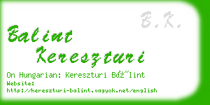 balint kereszturi business card